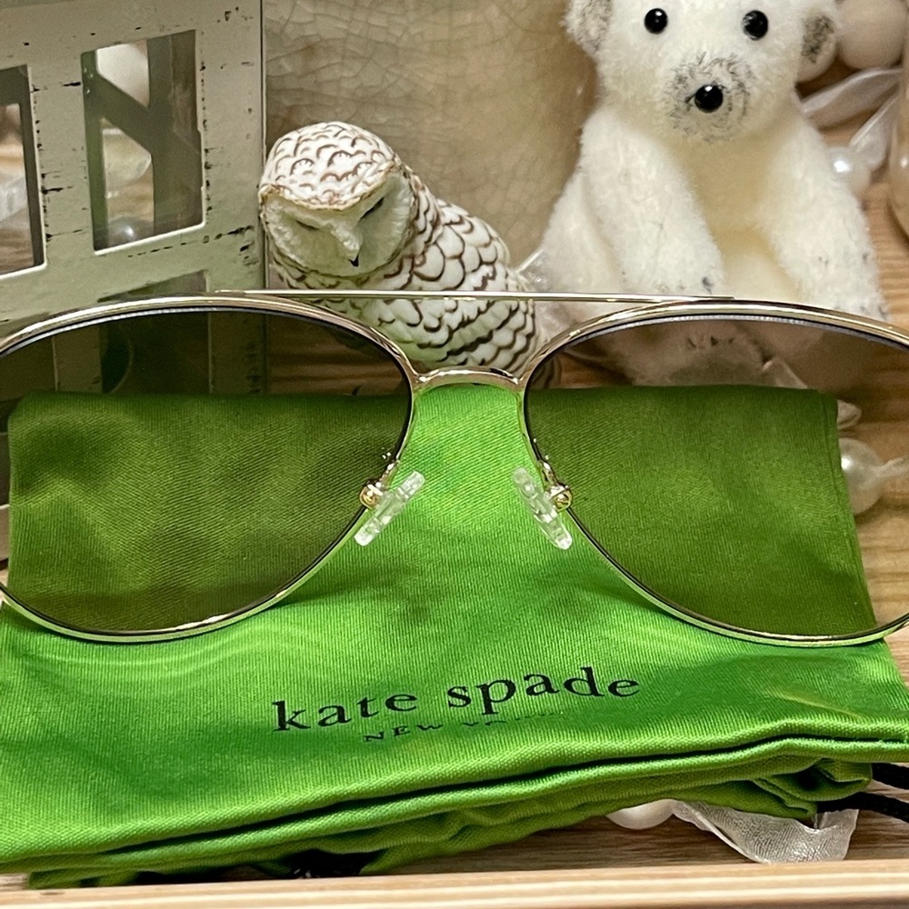 ♠️KATE SPADE NEW YORK Emmaline Sunglasses 58-14-140 Silver - Picture 12 of 12